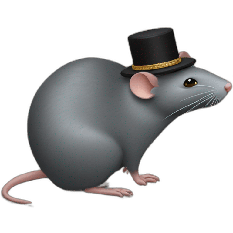 Rat wearing a Jewish kippa emoji