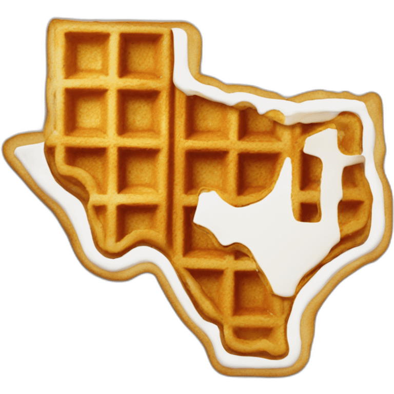 Texas shaped waffle emoji