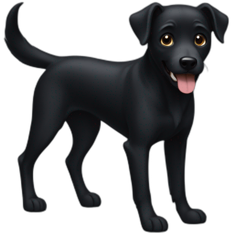 A black dog emoji