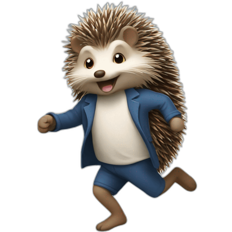 Dancing hedgehog emoji