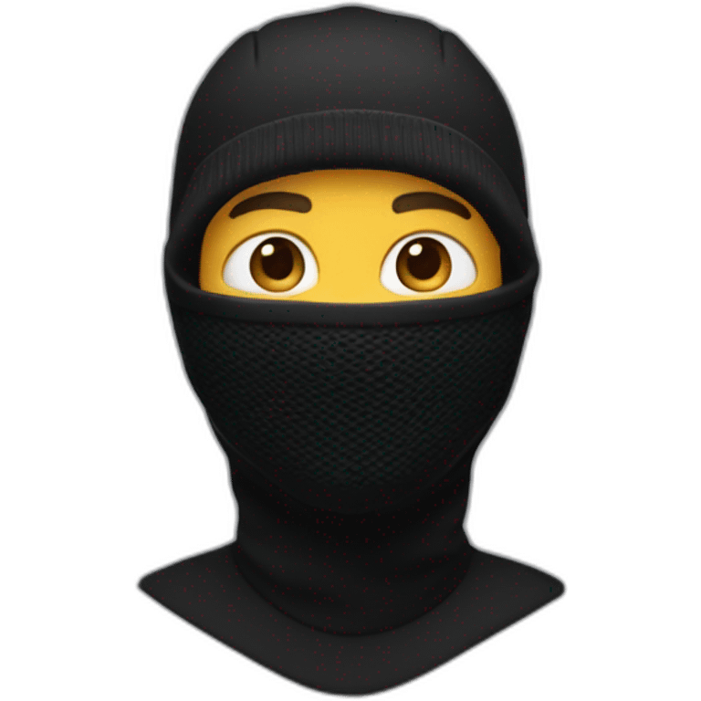 Lacoste black balaclava boy emoji