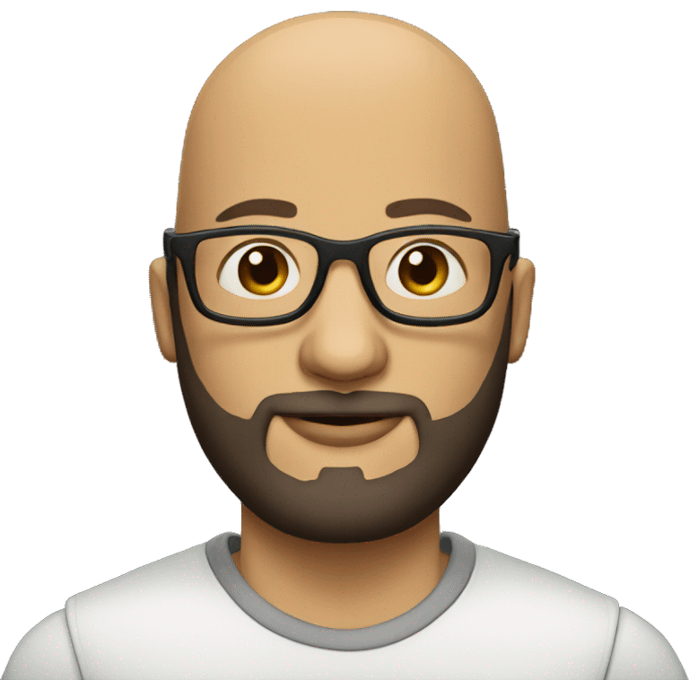 bald man with beard and glasses emoji