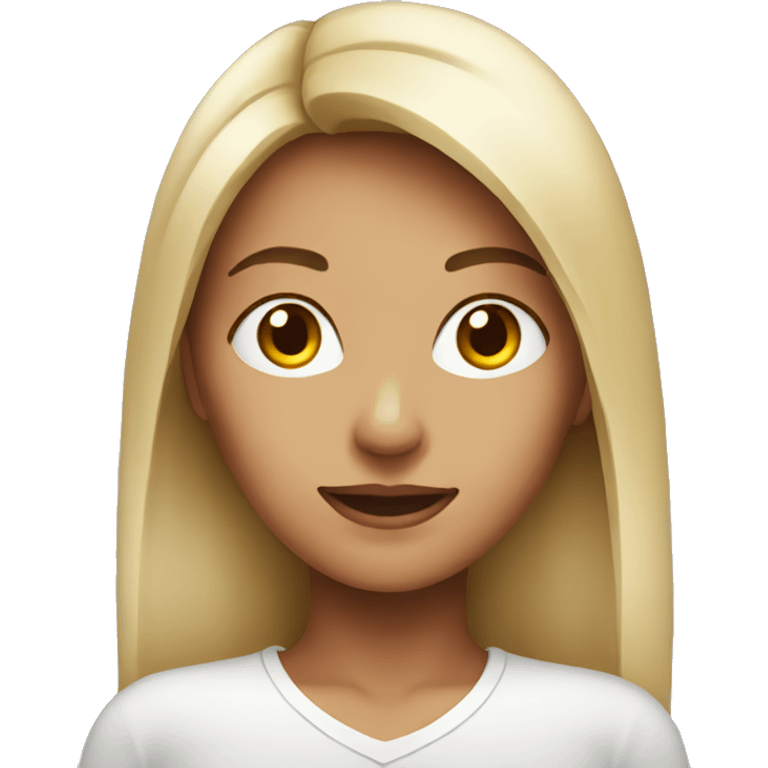 Female face no clear with points emoji