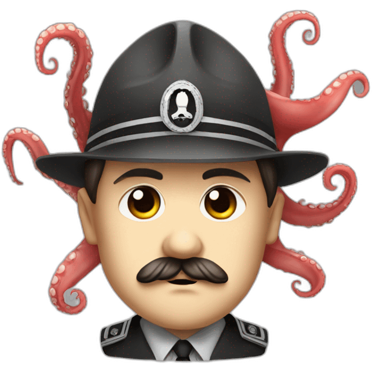 Adolf Hitler with an octopus on his head nice emoji