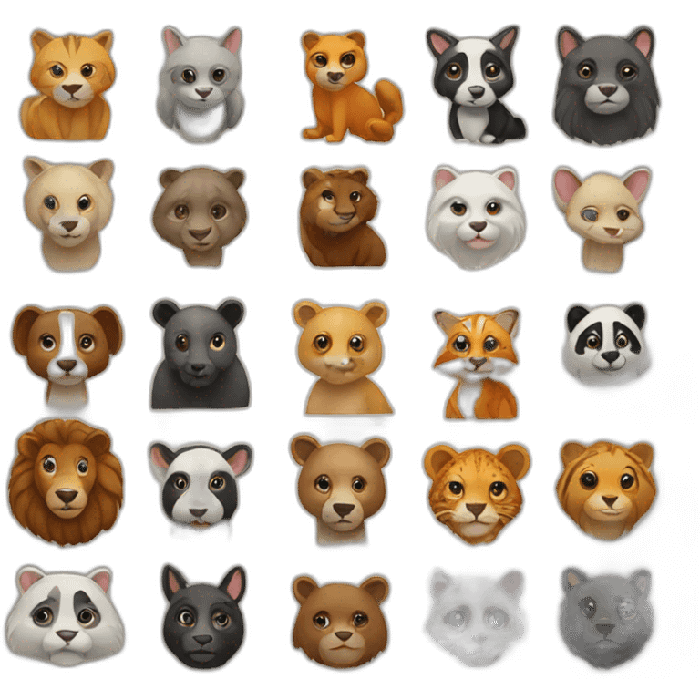 A lot of different animals emoji