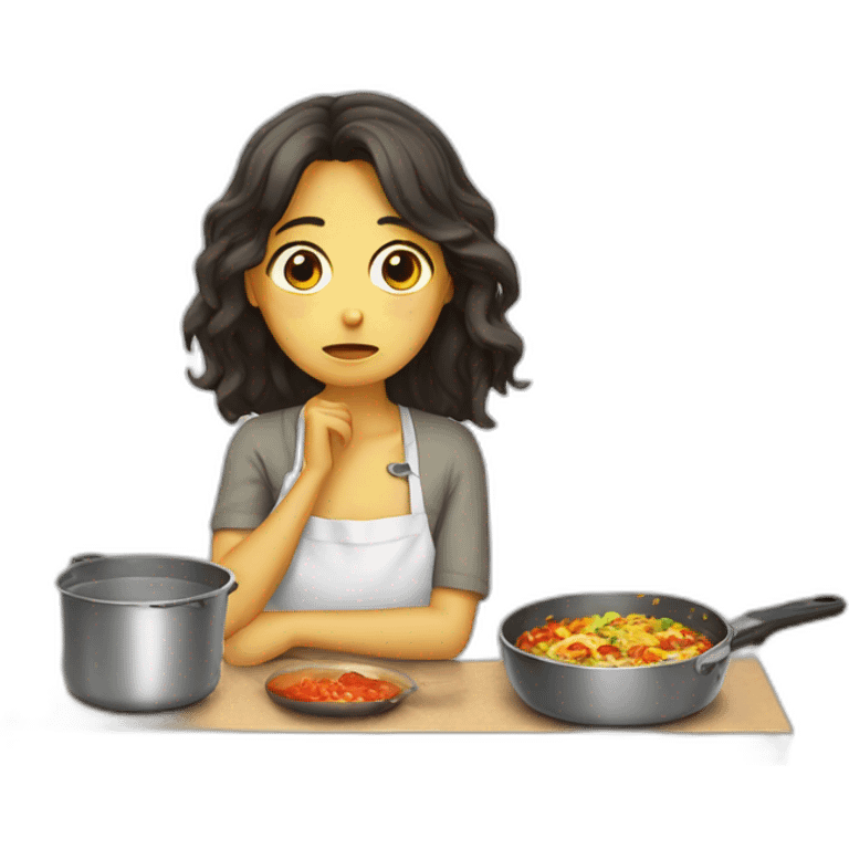 Cocinera triste emoji