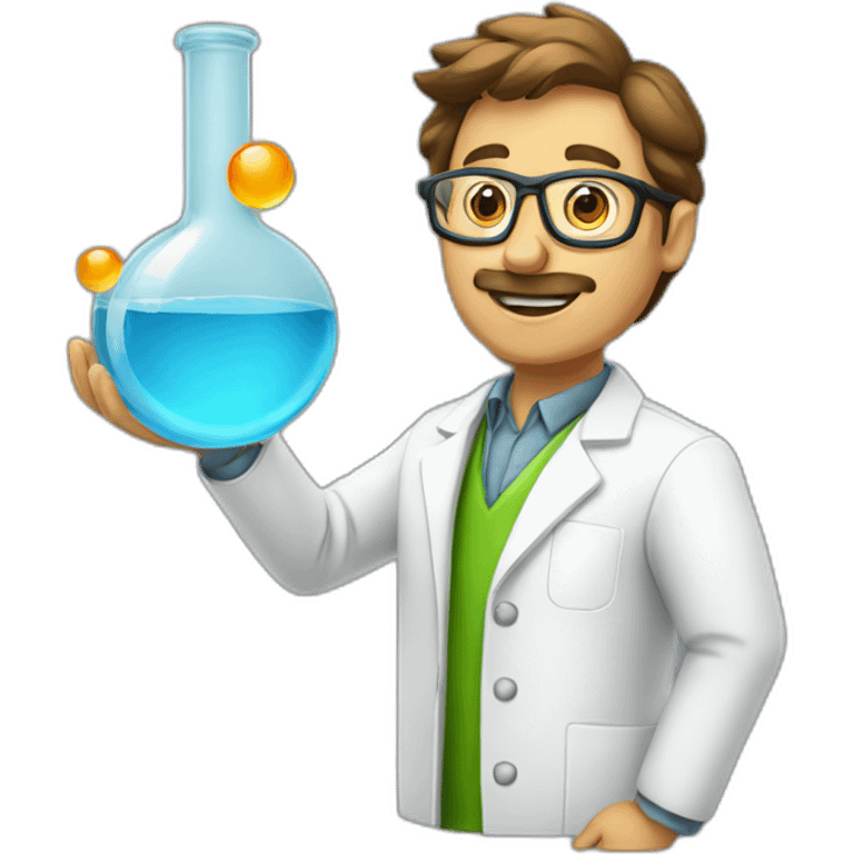 chemist with glas emoji