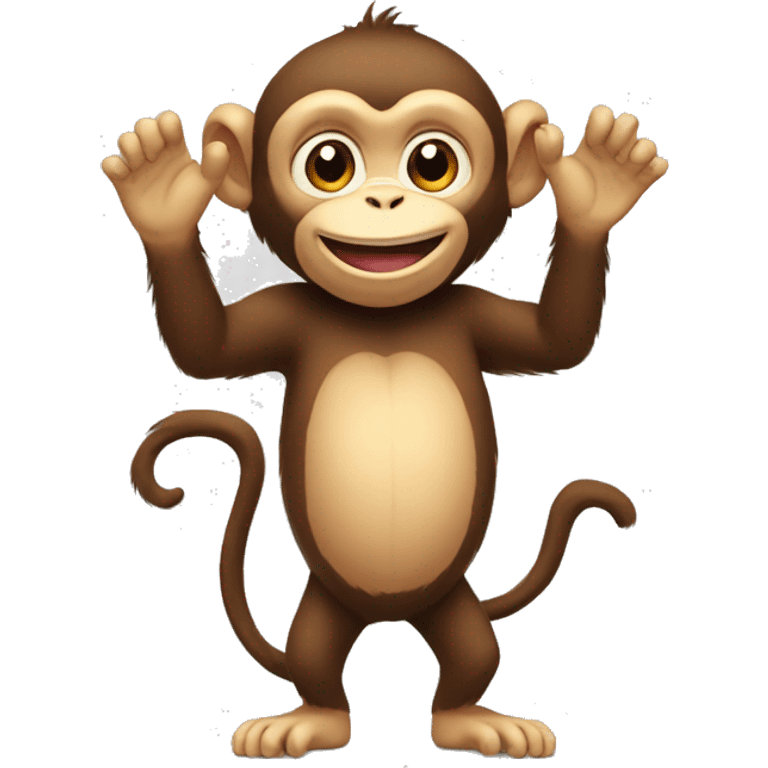 Monkey saying hi emoji