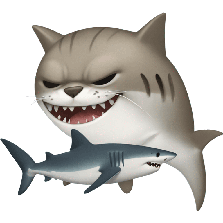 shark with cat emoji