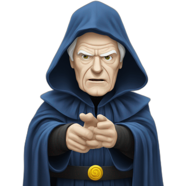 emperor palpatine shooting lightning hand small emoji style emoji