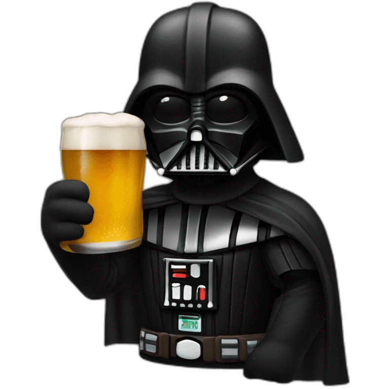 Dark Vador qui bois une bière emoji