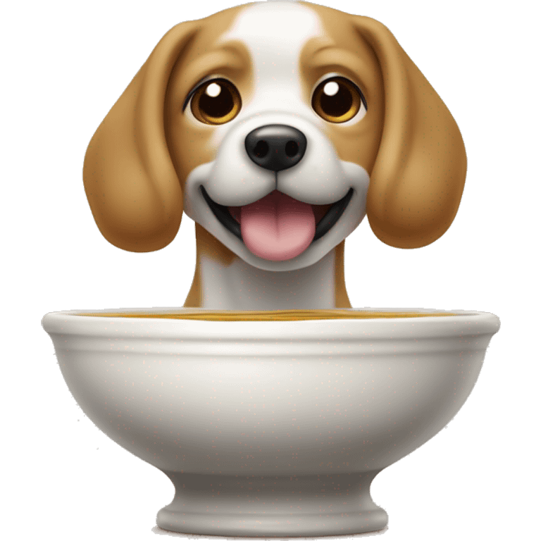 Chien qui nage dans de la compote emoji