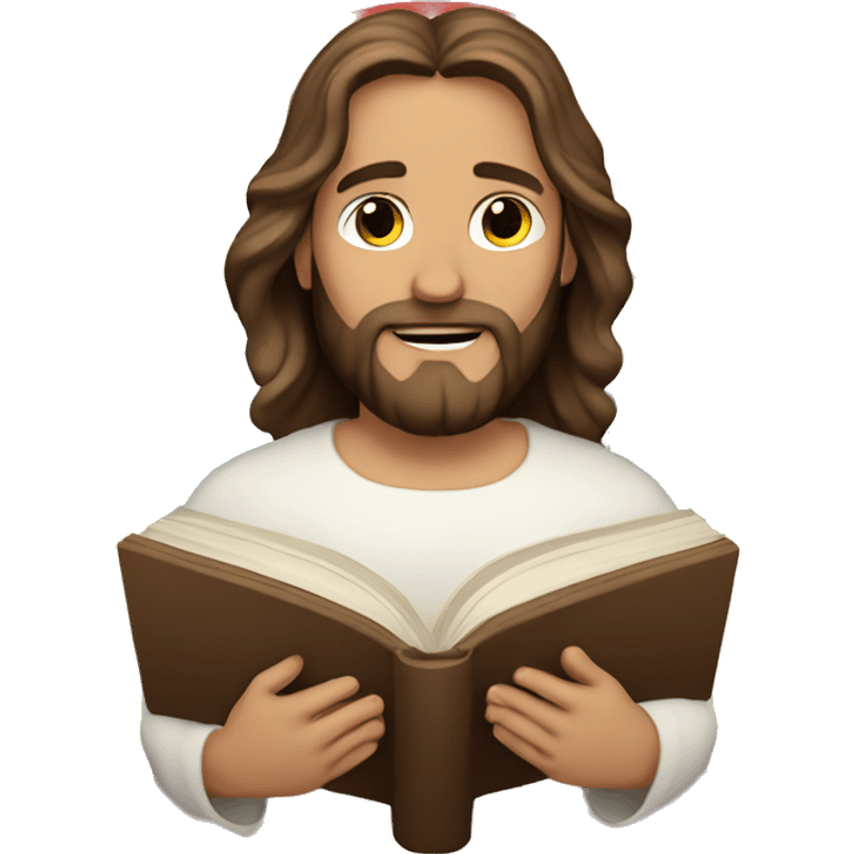 jesus christ with rainbow book emoji