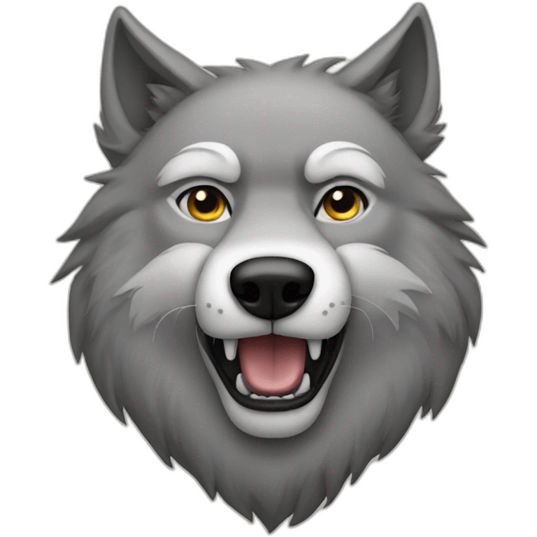 Wolf with beard emoji