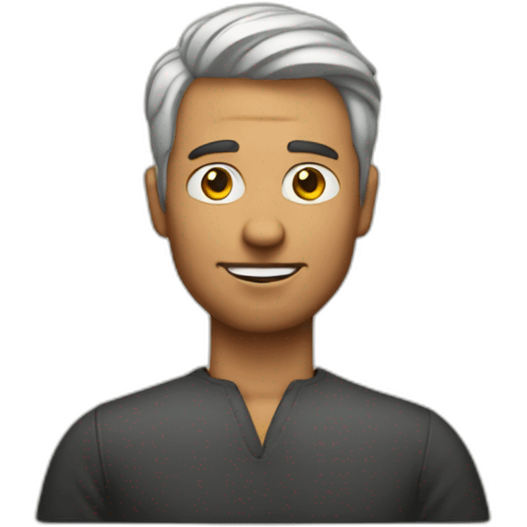 A man with mac emoji