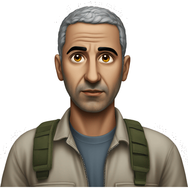 Palestinian man photorealistic serious emoji