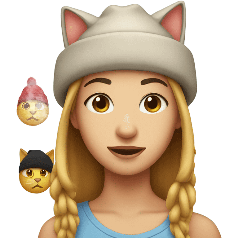 My face with a cat hat emoji