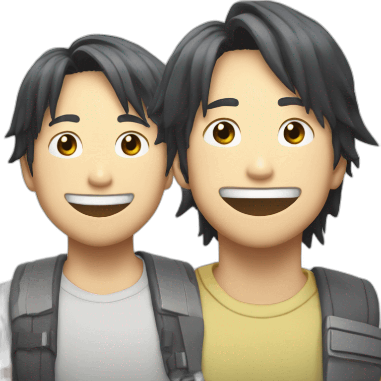 yuji itadori en train de rire emoji