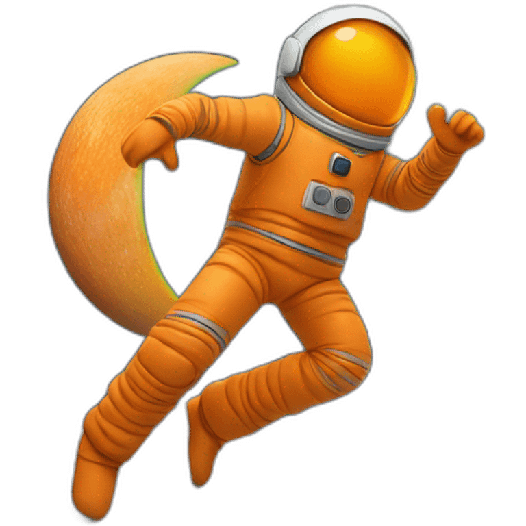 orange man dansing around on the moon emoji