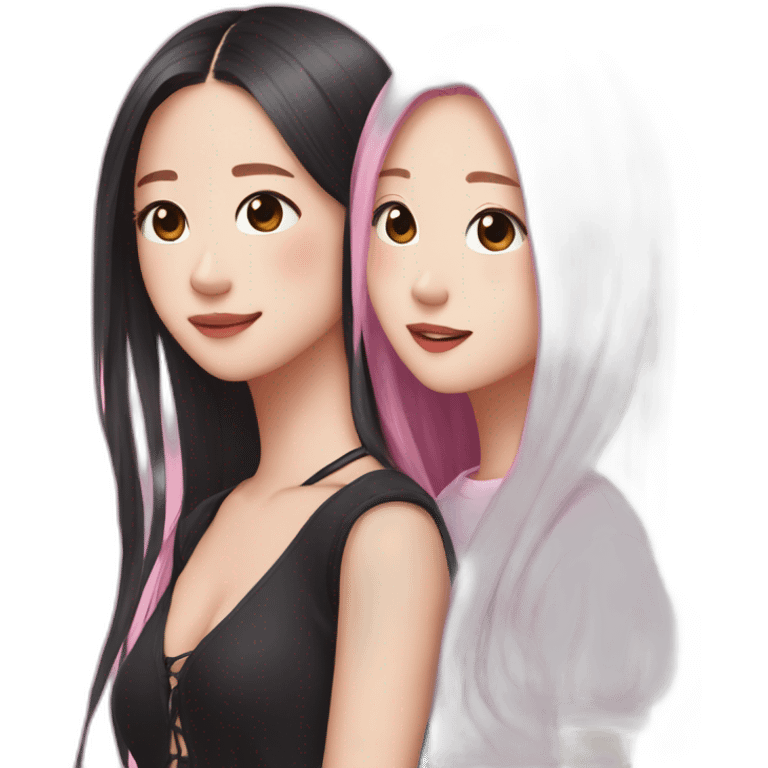 Rosee and Jisoo Blackpink emoji