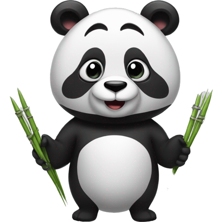 Panda with long nails emoji