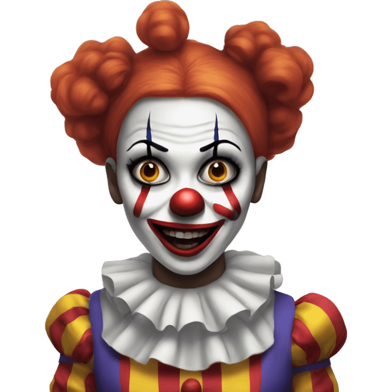 scary girl clown emoji