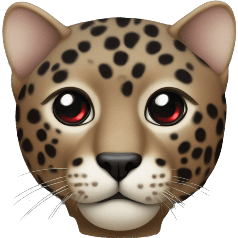 Animal Pantera negra con ojos rojos emoji