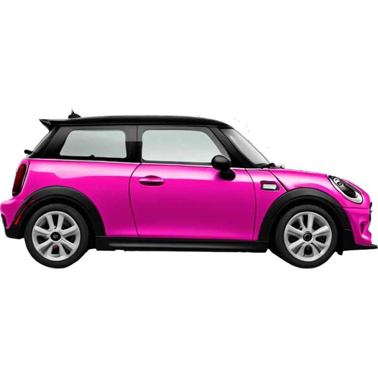 hot pink black mini cooper se emoji