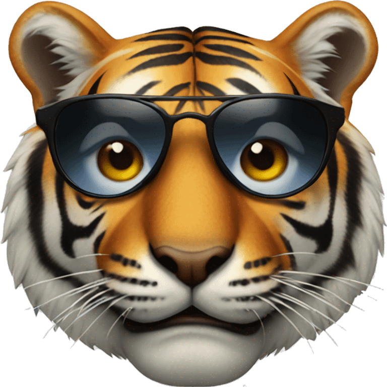 Tiger with sunglasses emoji