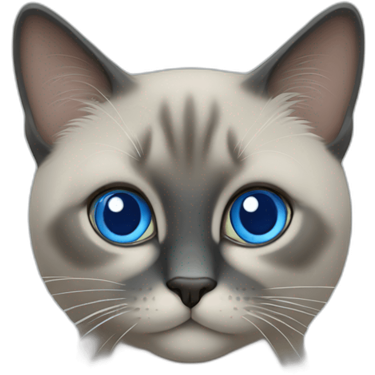 Un chat siamois aux yeux bleu emoji