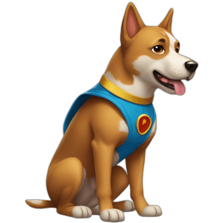 a super hero dog emoji