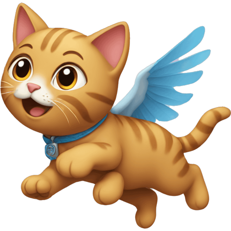 Cat flying emoji