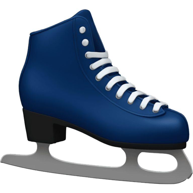 Navy ice figure skates  emoji