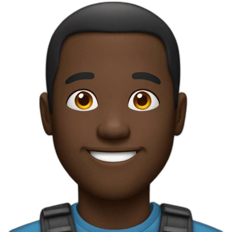 black happy man emoji