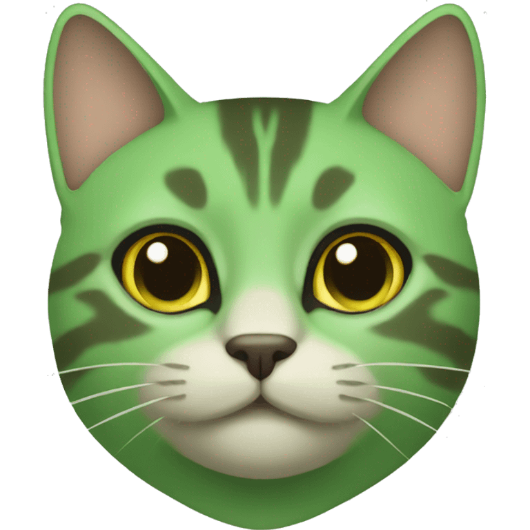 Gato verde emoji