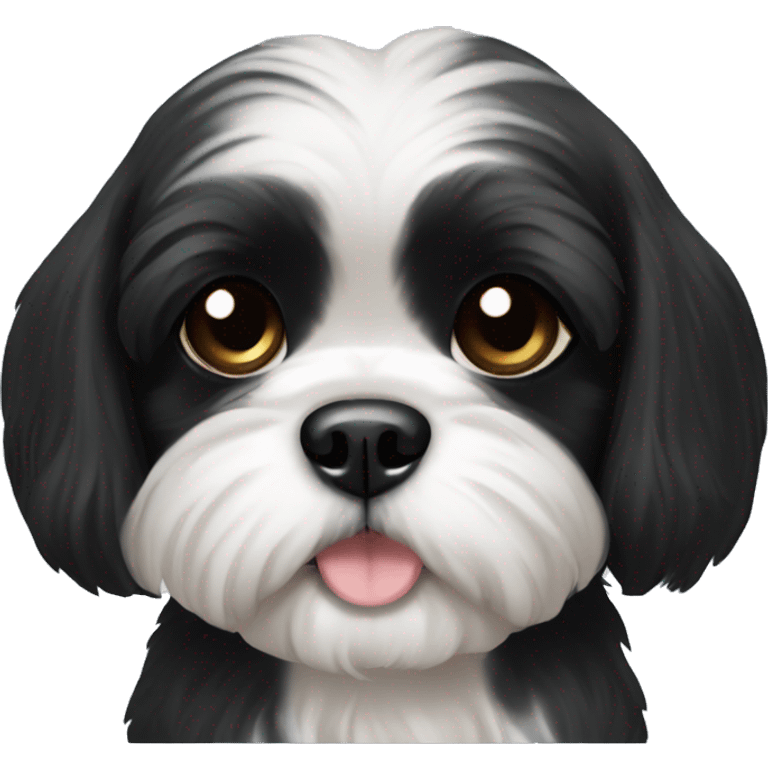 Shih tzu black puppy  emoji