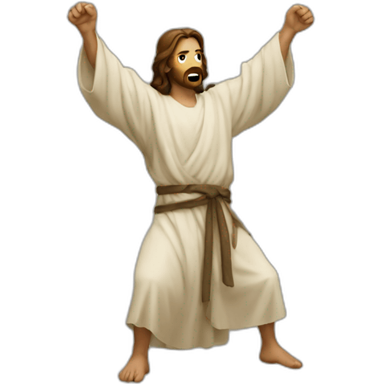 jesus fighting emoji