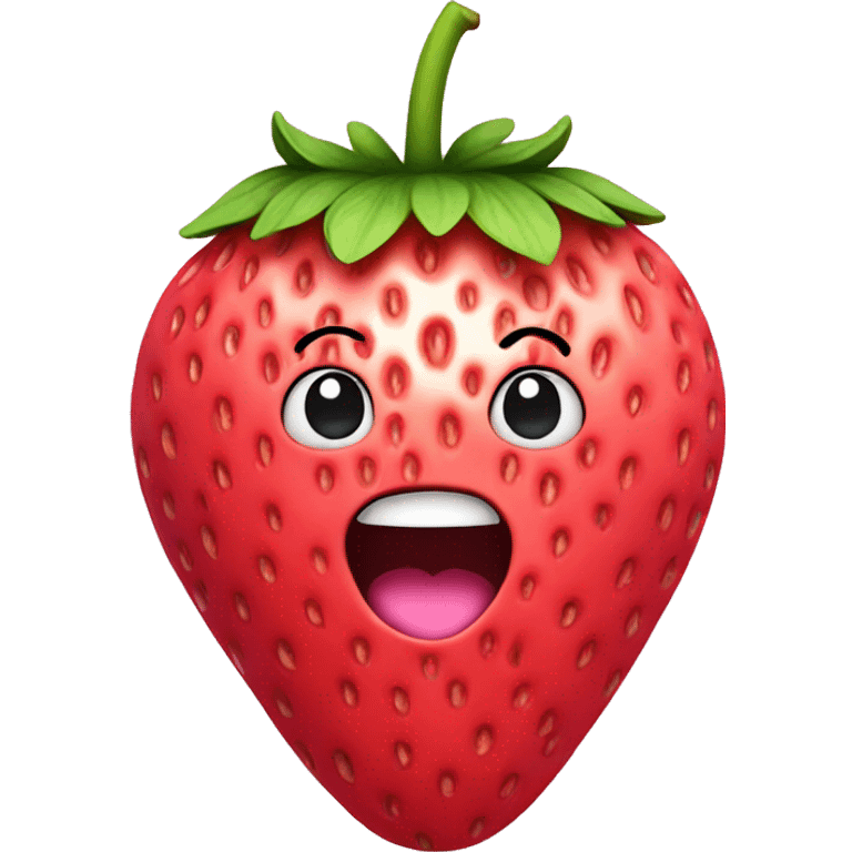 Strawberry with pink coloring  emoji