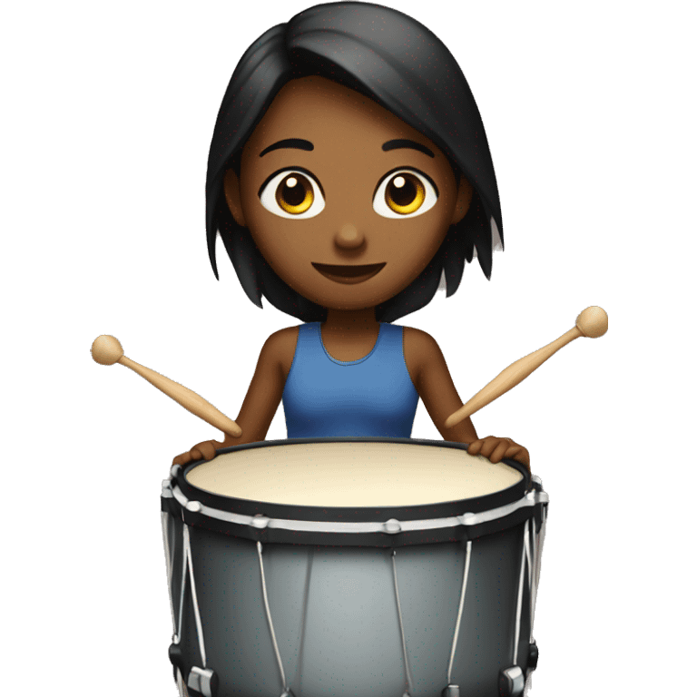 Girl with a drum emoji