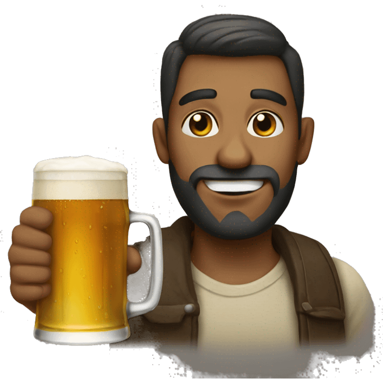 Man drink beer emoji