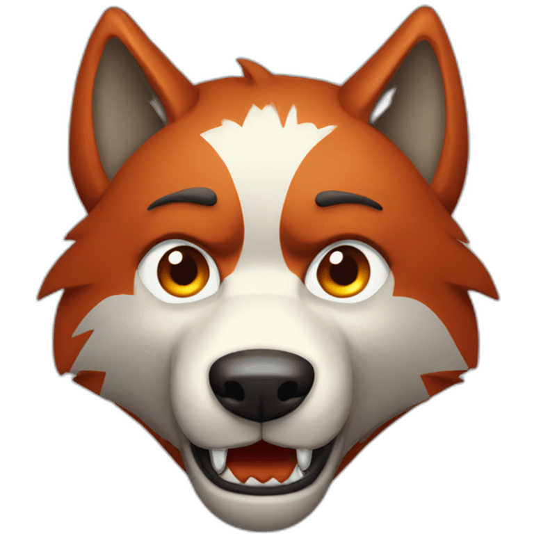 wolf-with-red-hair-furious-fang emoji