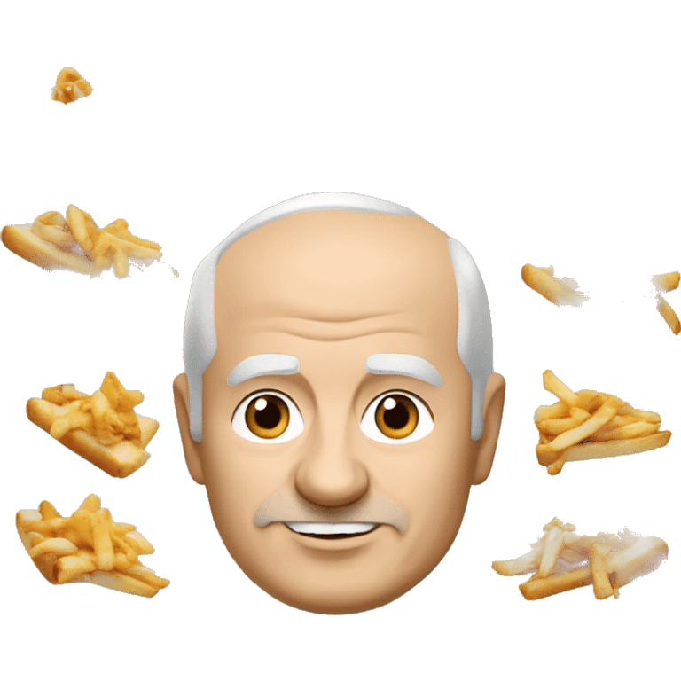 Vladimir poutine qui mange une poutine  emoji