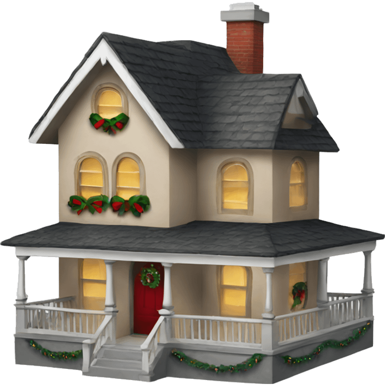 Christmas house emoji