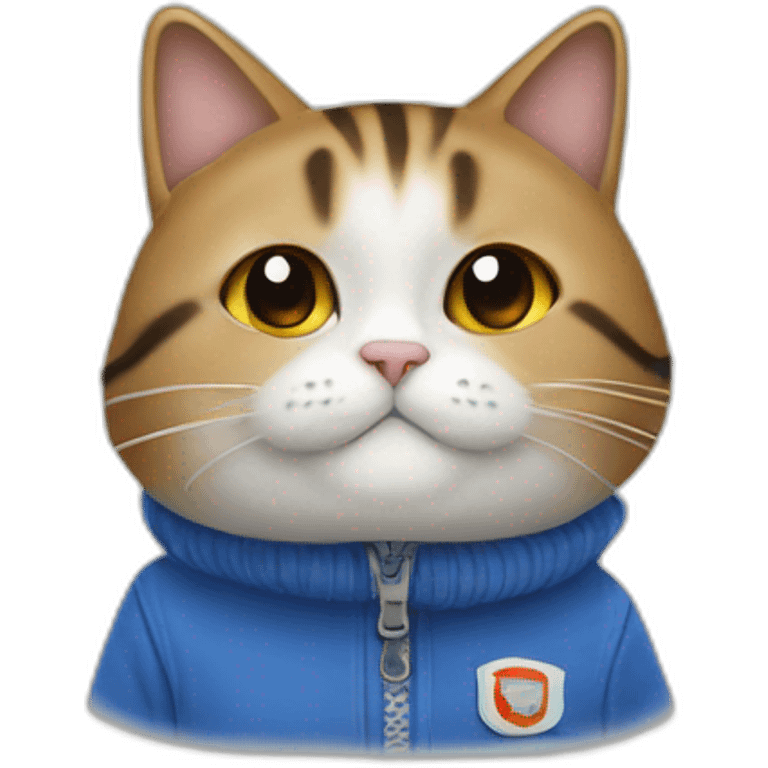 un chat avec un pull marin emoji