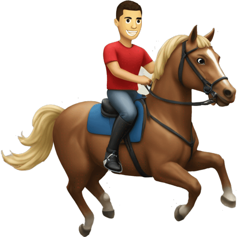 Ronaldo sur un cheval  emoji