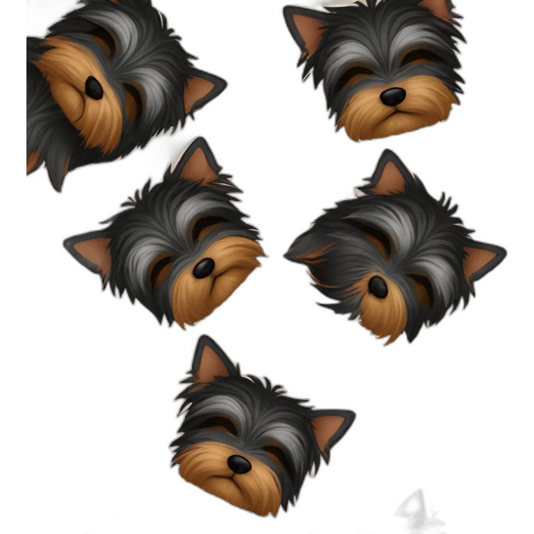  Yorkshire Terrier dark color sleeping emoji