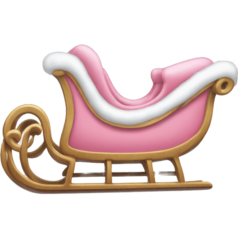 light pink Santa sleigh emoji