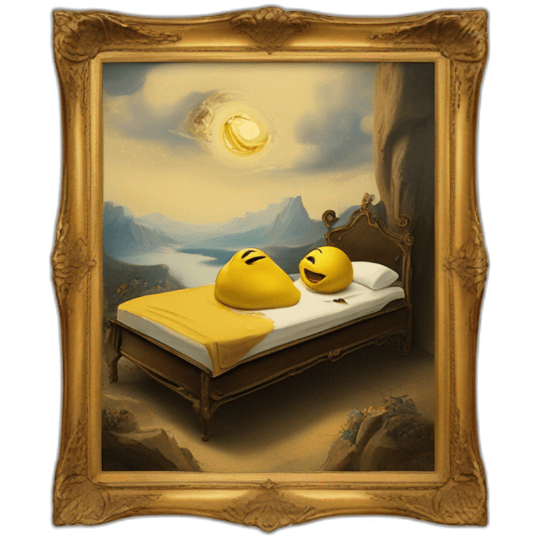 Persistence of Memory by Salvador Dali in the style of Disney’s Beauty and the Beast emoji