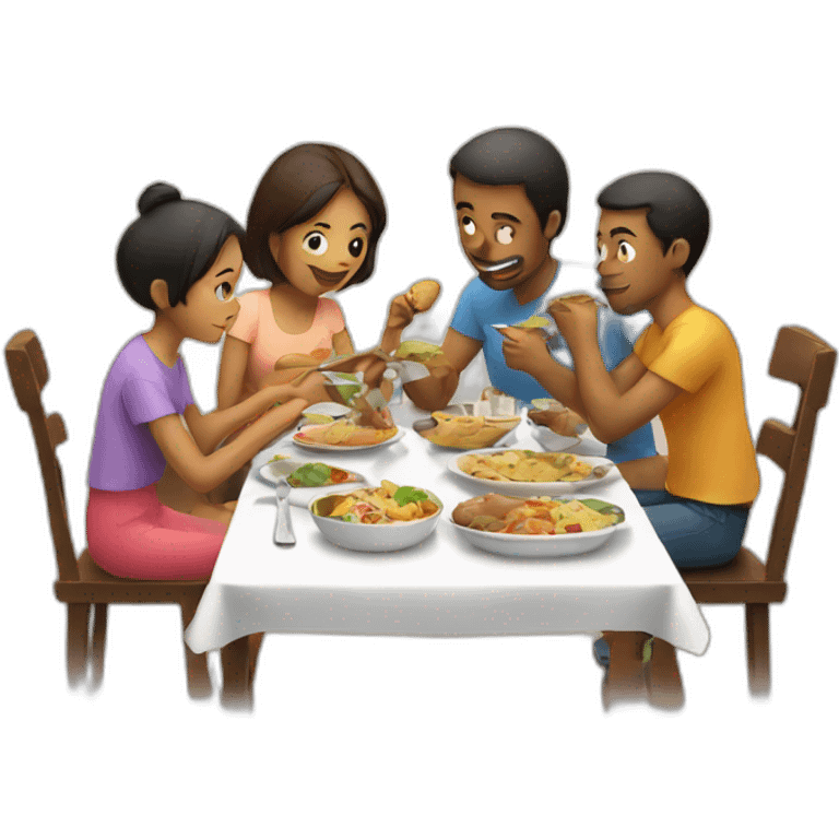 eating with family emoji