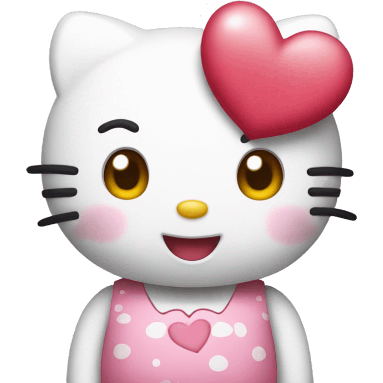 Hello kitty in love emoji